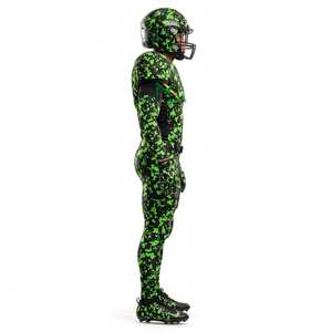 Uniforme de Fútbol Pixel Camo para Hombre NEXTEX, Jersey y Pantalones Negros Verde Neón, Conjunto Sublimado - Product Image 6