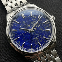 Fornitore con Garanzia Commerciale: Quadrante per Orologio in Lapislazzuli Naturale, Disco Piatto Rotondo, Gemma a Moneta per Orologi Personalizzati da Uomo e Donna