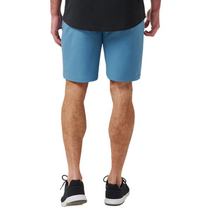 Wholesale Men's Custom Solid Blue Canvas Mid Waist Elastic Breathable Casual <b>Shorts</b> with Pockets Polyester/Cotton <b>Spark</b> Clothing - Product Image 4