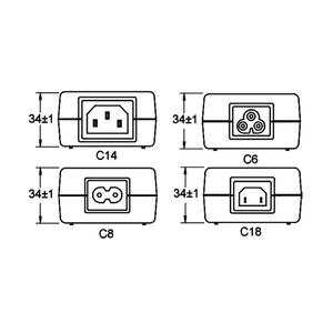 Adaptador de Corriente FranMar FDM130-S12H-5 de Grado Médico, 12V 120W 10A, Entrada DIN IEC320 C18, EN/UL660601-1 para Equipos Médicos - Product Image 3