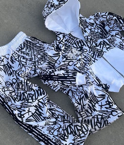 Ensemble de survêtements vintage d'hiver pour hommes, personnalisé avec logo imprimé, 400 g/m², en coton de haute qualité, coupe évasée, effet délavé à l'acide - Product Image 5