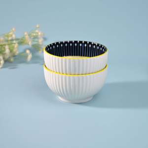 Handpainted Premium Ceramic Bowls <b>Set</b> of 2 Eco-Friendly <b>Microwave</b> Oven Safe Customized Design Style for Children for Home Use - Product Image 1