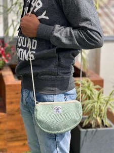 กระเป๋าสะพายข้างผ้าปอลายพระจันทร์ครึ่งเสี้ยวแบบมินิมอลกระเป๋าสะพายข้างทำด้วยมือเป็นมิตรต่อสิ่งแวดล้อมมีซิปกระเป๋าสตางค์แบบธรรมชาติหิมาลายัน - Product Image 3