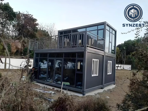 Casa Móvil de 2 Pisos con Certificación CE, Casas Modulares Prefabricadas de Ensamblaje Rápido para Cafeterías, Hoteles <span class=keywords><strong>y</strong></span> Villas - Product Image 4