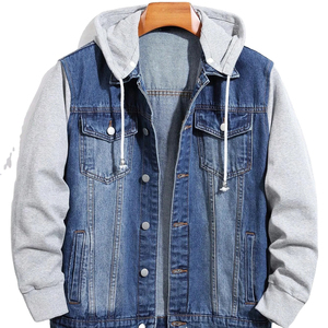 Best Quality Denim Jacket <b>Stand</b> Collar Canvas Fabric Custom Made OEM Services Plain Dyed Reasonable Price Demin Jacket for man - Product Image 1