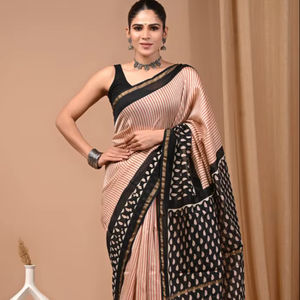 Sari en soie Chanderi tendance pour la vente au détail et les commandes en gros - Product Image 1