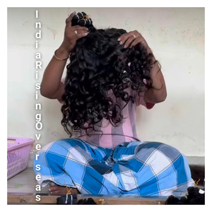 Remy Grade Indian Human Hair Curly Natural Machine Double Weft Cuticles Aligned <b>Tangle</b> Free 100gm Perm Hair Extensions - Product Image 2