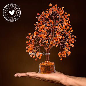 Arbre de Vie en Cristal de Cornaline en Gros avec Fil de Cuivre, Pierres de Guérison, Décoration d'Intérieur - Product Image 4