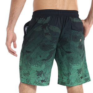 Shorts tricotés décontractés pour hommes, taille mi-haute avec cordon de serrage, patchwork uni effet usé, légers, respirants et séchage rapide, pour l'été - Product Image 4