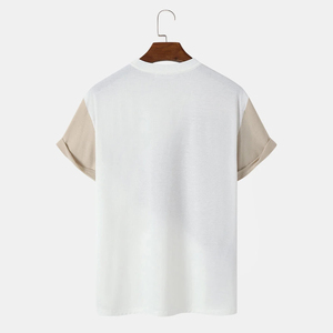 เสื้อยืดผู้ชายผ้าฝ้ายแท้ 100% ทอเนื้อหนา ดีไซน์ลายตัวอักษรหรูหรา ระบายอากาศได้ดี รับสกรีนโลโก้และไซส์ตามสั่ง - Product Image 2