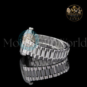 Custom Bling Moissanite Diamond <b>Watch</b> Elegant Wrist <b>Watch</b> with Sparkling Stone Details for Everyday Use Available For Best Price - Product Image 2