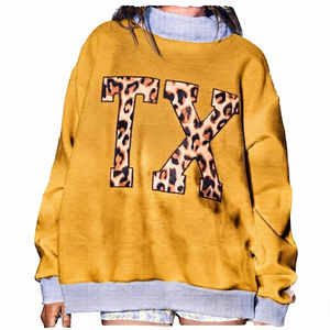 Yellow <b>Mock</b> <b>Neck</b> Sweatshirt Women Oversized Pullover Heavyweight Fleece <b>Top</b> Casual Drop Shoulder Streetwear Training Wear - Product Image 1