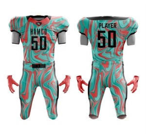 New Arrival Best Design American Football Jersey Uniform Custom Adult Men's 100% Polyester Breathable Short Sleeve - Product Image 5