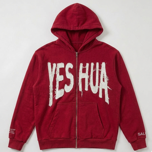 Sudadera con Capucha de Forro Polar de 160g para Hombre, Negra, Lavado Ácido, con Cierre y Parche Bordado en 3D, Talla Grande, de Micah Corporation - Product Image 4