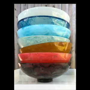 durable washable handmade <b>resin</b> <b>epoxy</b> crafted bowl here salad tray fruit basket jar low price here - Product Image 1