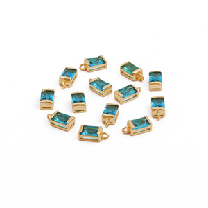 Colgantes de Topacio Azul y Cuarzo Chapados en Oro, Componentes para Fabricación de Joyería de Boutique, Suministro al por Mayor - Product Image 3