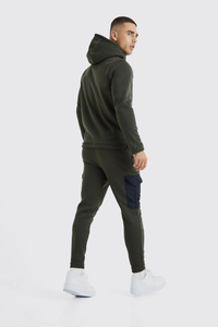 Conjunto Deportivo para Hombre, Corte Ajustado, Tejido Elástico Transpirable, Ropa Deportiva para Gimnasio, Traje para Correr, Entrenamiento, Uso Casual - Product Image 2