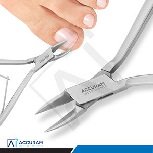 Coupe-ongles professionnel Accuram pour doigts et orteils, pince à cuticules, coupe-ongles à mâchoires affûtées en acier inoxydable, podologie, manucure, pédicure - Product Image 6