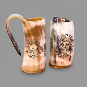 Chope à bière en corne de viking de qualité supérieure, artisanale, vintage, cadeau de mariage, de Noël ou du Nouvel An, provenant d'Inde - Product Image 1