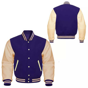 High Quality Unisex <b>Baseball</b> Softball Winter Varsity <b>Jacket</b> Custom Logo Number <b>Men's</b> Women's Customizable Wool-Lined - Product Image 3