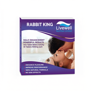 Comprimés d'amélioration masculine Rabbit King 1000mg 30 comprimés Action rapide Formule naturelle pour hommes - Product Image 3