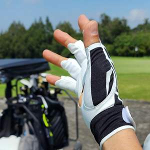 Sun Protector Golf Glove Light Hand Premium Synthetic Half Finger UV-Cut Nonslip Power Grip No Twist - Product Image 6