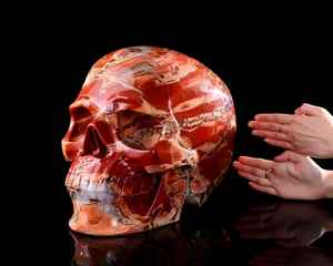 Escultura de Jaspe Rojo Tallada a Mano de 14 Pulgadas, Escultura de Cristal, Decoración de Piedras Curativas, Regalo Único de Feng Shui para el Hogar u Oficina - Product Image 5