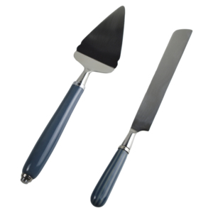 Juego de Cortadores de Pastel Brillantes con Mango de Cerámica, Cubertería Metálica con Acabado Pintado para Decoración del Hogar y Hoteles, con un Elegante Diseño de Cerámica - Product Image 2