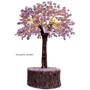 Venta al por mayor de cristales de piedra natural artesanías de ágata curativa, virutas de amatista, árbol de piedras preciosas de ágata, árbol de amatista a granel a la venta - Product Image 4