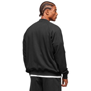 Chaqueta Deportiva Negra de Tricot para Hombre, Corte Holgado, Cierre Completo, Ropa Deportiva, Entrenamiento, Gimnasio, Casual, Streetwear, Activewear - Product Image 5