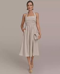 Abito Midi con cravatta da Donna | Donna Karan New York - Product Image 1
