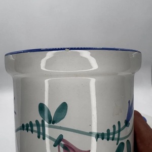 Hand Painted Floral <b>Storage</b> Canister Smooth Gloss Finish Secure Lid Tight Seal Moisture Protection <b>Kitchen</b> Organizer - Product Image 5