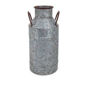 Jardinière en métal galvanisé de qualité supérieure avec poignée latérale pour la décoration de la maison et du jardin, jardinières à fleurs faites à la main - Product Image 1