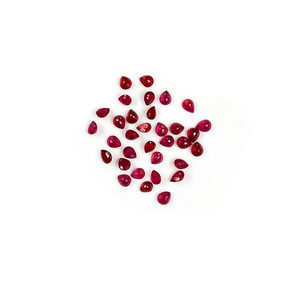 Rubis naturels de Bangkok, formes poire calibrées 4x5mm, pierres précieuses de rubis naturelles facettées en vrac pour la fabrication de bijoux, prêtes à l'emploi - Product Image 3