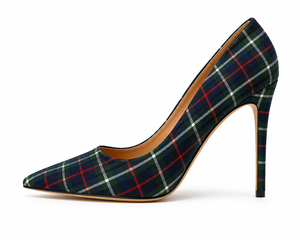 Salstar Custom Women Wedding Special <b>Tartan</b> Stiletto Heels Pointed Toe High Heel Pumps Fashion Plaid <b>Dress</b> Shoes - Product Image 3