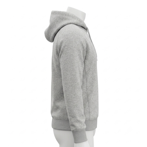 Sweat-shirt à capuche gris pour homme, coupe classique, en molleton de coton, décontracté, avec poche avant, pour l'automne - Product Image 3