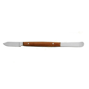 Espátula de cera para laboratorio dental con hoja larga de acero inoxidable y mango de madera, herramienta para mezclar y tallar cera - Product Image 5