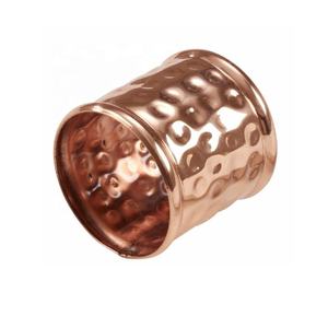 Servilletero de latón martillado de diseño moderno, vajilla chapada en plata para decoración de boda de Hotel, servilletero de Metal almacenado - Product Image 2