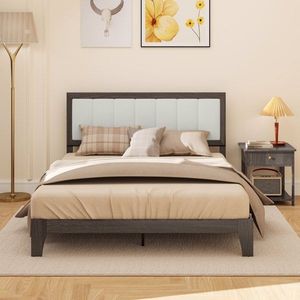 โครงเตียงแบบเต็มพร้อมเบาะหุ้มผ้า ดีไซน์หรูหราและสะดวกสบาย - Product Image 3