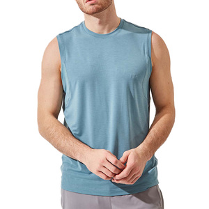 ank Top for <b>Men</b> Pure Cotton Quick Dry Sleeveless Shirts Summer <b>Mens</b> Fitness Loose Gym Workout Solid Color <b>Vest</b> Tops - Product Image 3