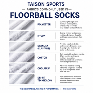 Professional 200 GSM Breathable Floorball <b>Knee</b> Socks Cotton Polyester Spandex Custom Jacquard Logo - Product Image 2
