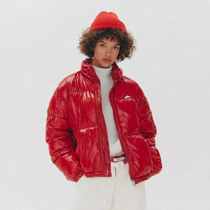 High Quality Crop Puffer Jacket Women Outerwear Warm Up Zipper Puffer Jackets Women's Waterproof <b>Bubble</b> Puffer Jackets Ladies - Product Image 4