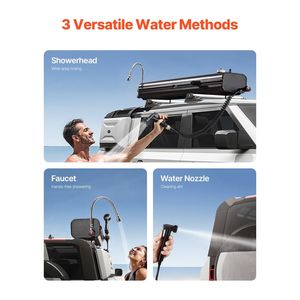 Serbatoio d'acqua portatile da 4,5 galloni in plastica ABS per portapacchi, pannello paraspruzzi per modelli Jeep, Nissan, Toyota, Ford, Hilux, per uso sul tetto dell'auto - Product Image 2