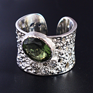 Anillo de Plata de Ley 925 con Circonita Cúbica y Moldavita, Estilo Vintage, para Bodas, Venta Caliente 2026 - Product Image 2