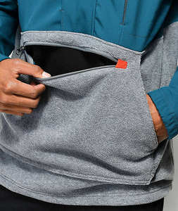 Custom Men Outdoor Waterproof Windbreaker <b>Jacket</b> Color Block Hooded Pullover Anorak <b>Techwear</b> Streetwear Fleece Lining Sportswear - Product Image 4