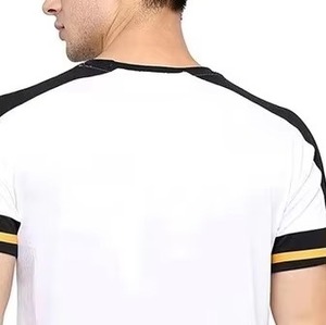 <b>Men's</b> Customized Material Striped T-Shirt Short Sleeve O-Neck Casual Breathable Knitted Regular Fit Oversized Digital Printed - Product Image 5