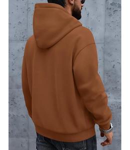 Sudadera con Capucha para Hombre, Nuevo Diseño, 100% Algodón, Forrada, Manga Larga, Cuello Caído, Color Sólido, Cómoda, Tallas Grandes, Personalizable - Product Image 4