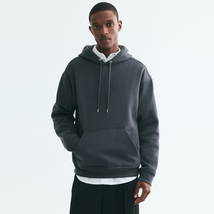 Sudadera con Capucha Gris Vintage - Corte Holgado, Estilo Casual Otoñal, Forro Polar - Resistente al Viento y Anti-Pilling para Uso Diario - Product Image 1