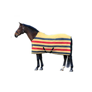 Olive Green Cotton Horse Rug With White Trim And <b>Rope</b> Detail - Product Image 5
