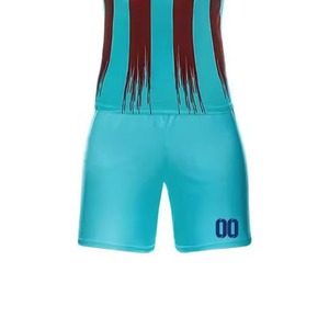 Ensemble short et maillot de football rayé personnalisé, durable, unisexe, taille élastique, séchage rapide, polyester, sans manches, toutes saisons, coupe athlétique - Product Image 6